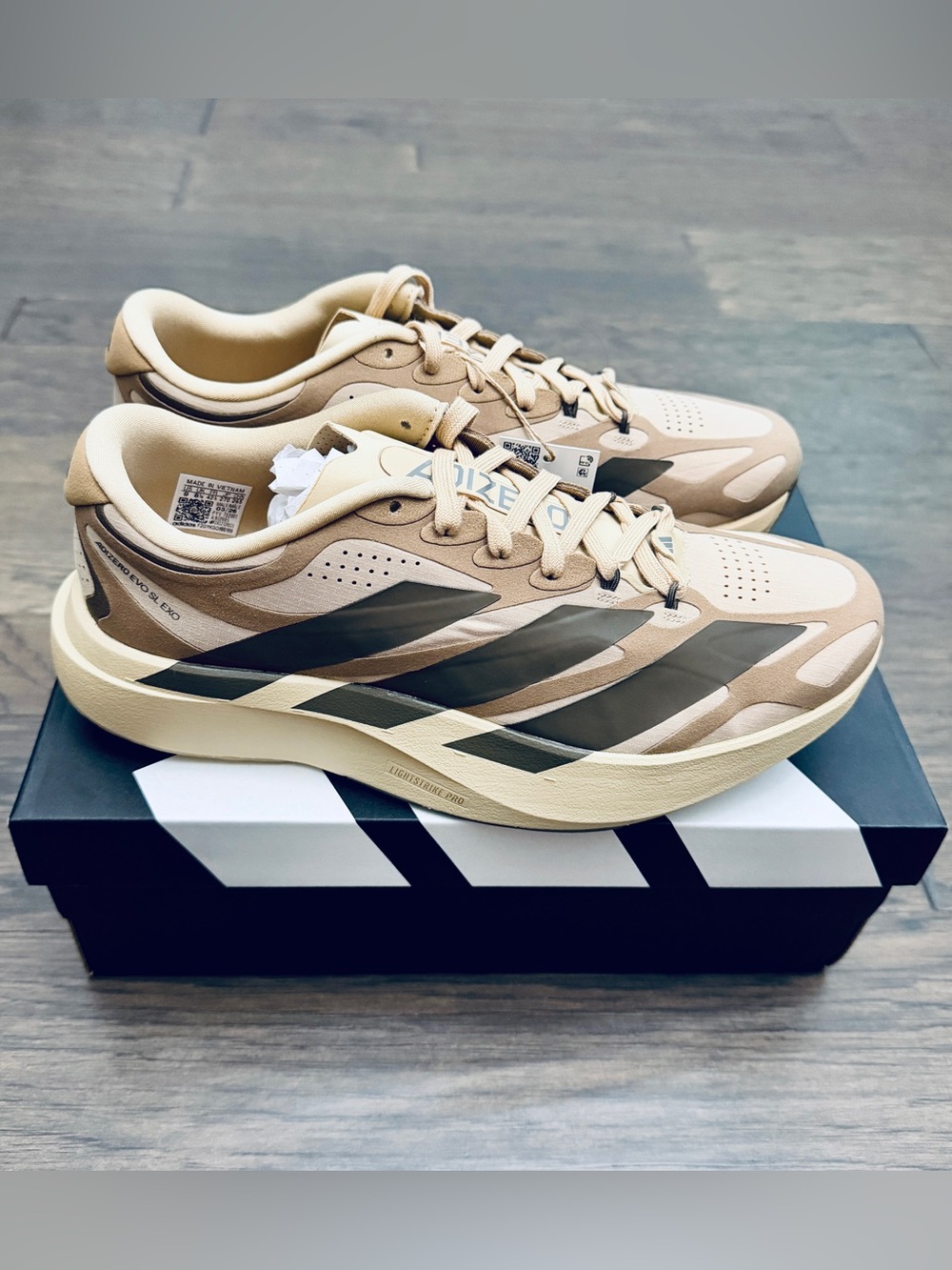Adidas Adizero EVO SL EXO Suede Magic Beige Men's 9 / Wmns 10.5 NWT
